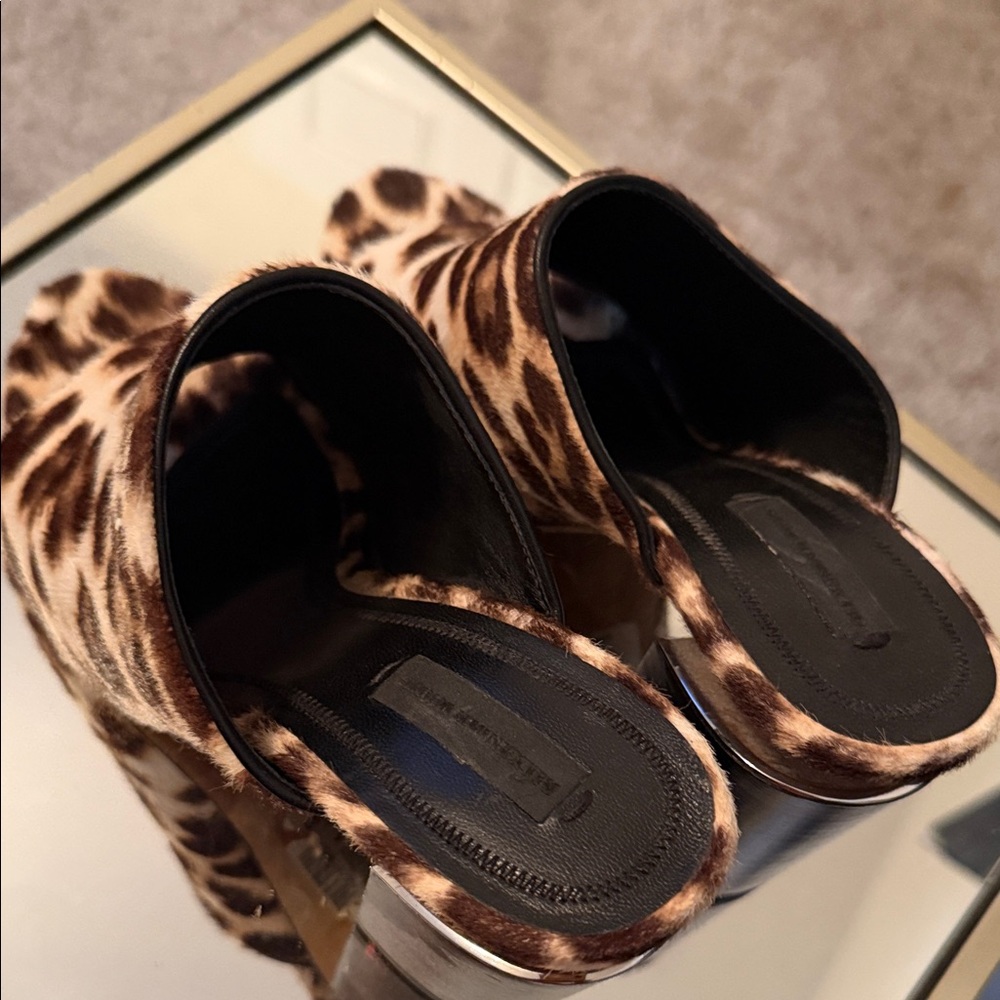 Alexander Wang Brown Leopard Mules